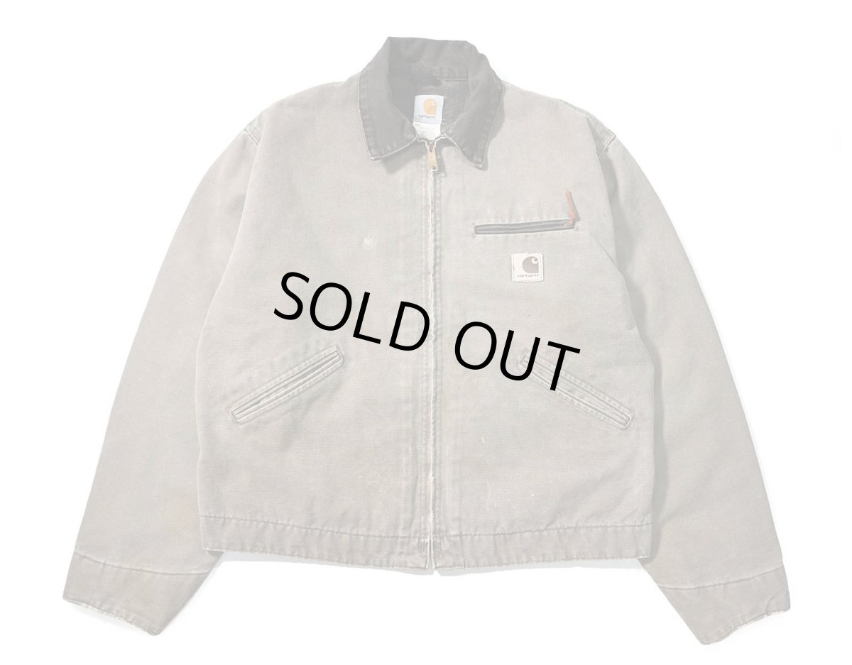 画像1: 00' Used Carhartt Blanket Lined Duck Detroit Jacket Desert made in USA (1)