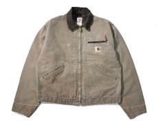 画像1: 00' Used Carhartt Blanket Lined Duck Detroit Jacket Desert made in USA (1)