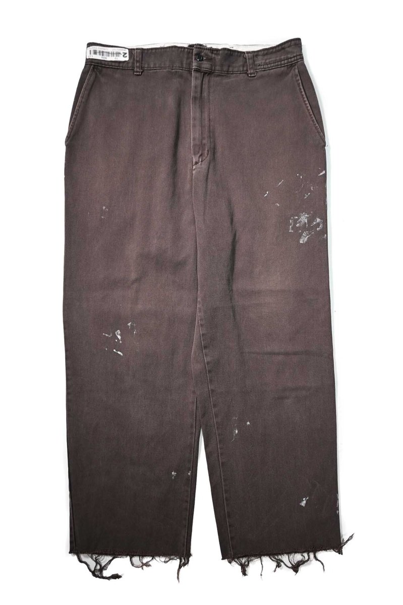 画像1: Used Red Kap Painted Work Pants Brown (1)