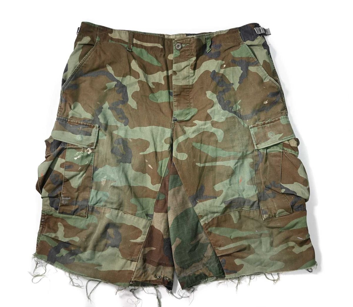 画像1: Used Us Army Customized Combat Jorts Woodland Camo (1)
