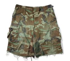 画像1: Used Us Army Customized Combat Jorts Woodland Camo (1)