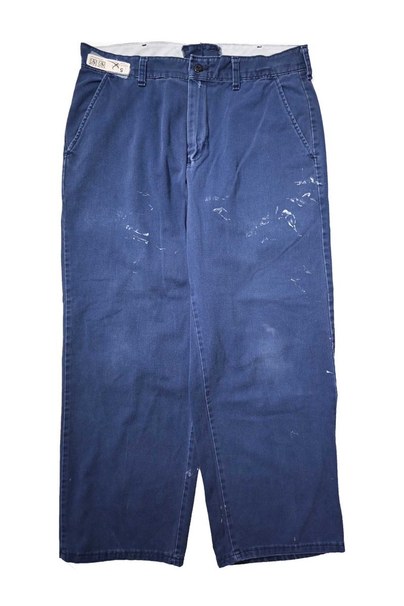 画像1: Used Red Kap Painted Work Pants Navy (1)
