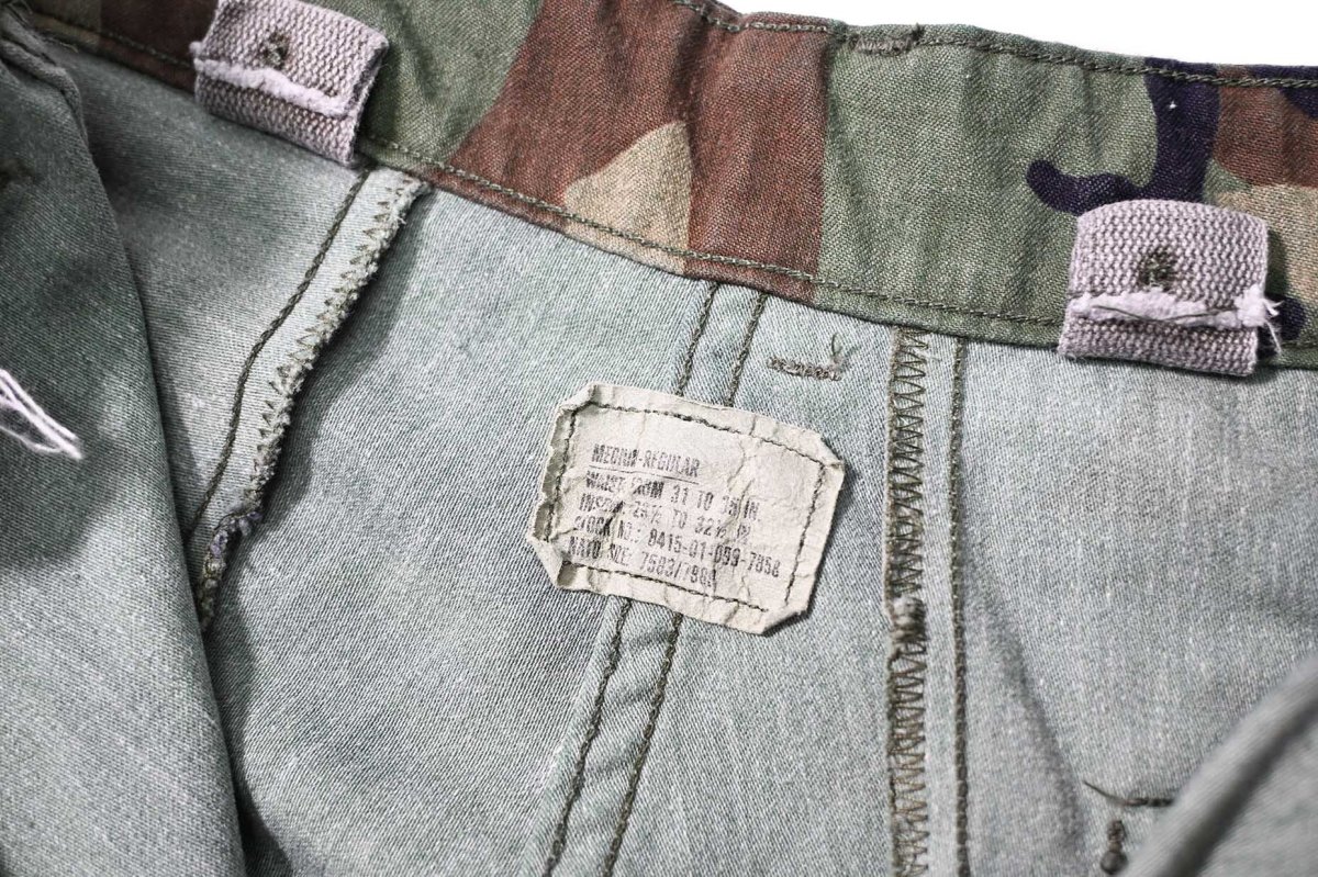 画像6: Used Us Army Customized M-65 Jorts Woodland Camo (6)
