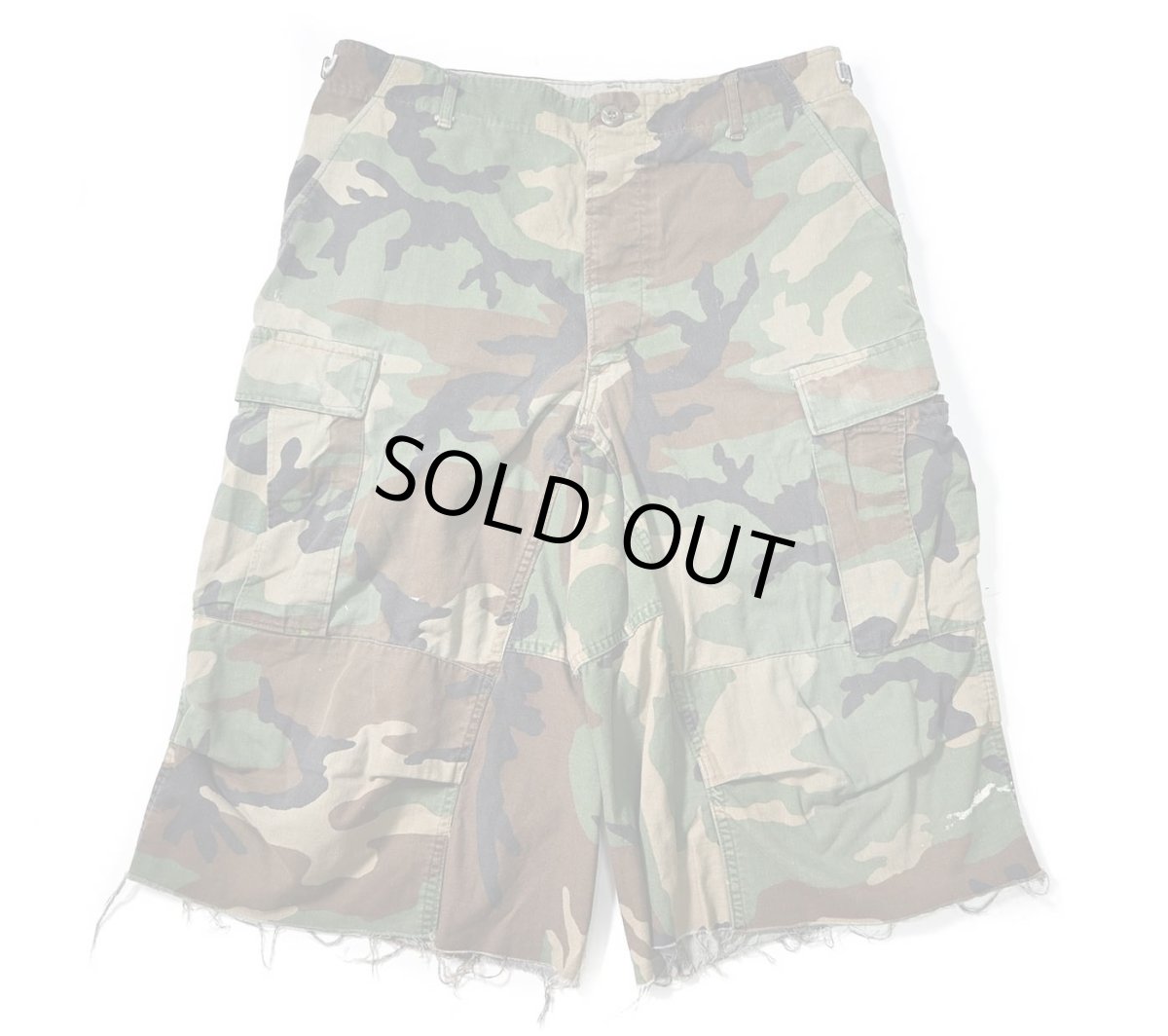画像1: Used Us Army Customized Combat Jorts Woodland Camo (1)