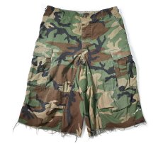 画像1: Used Us Army Customized Combat Jorts Woodland Camo (1)
