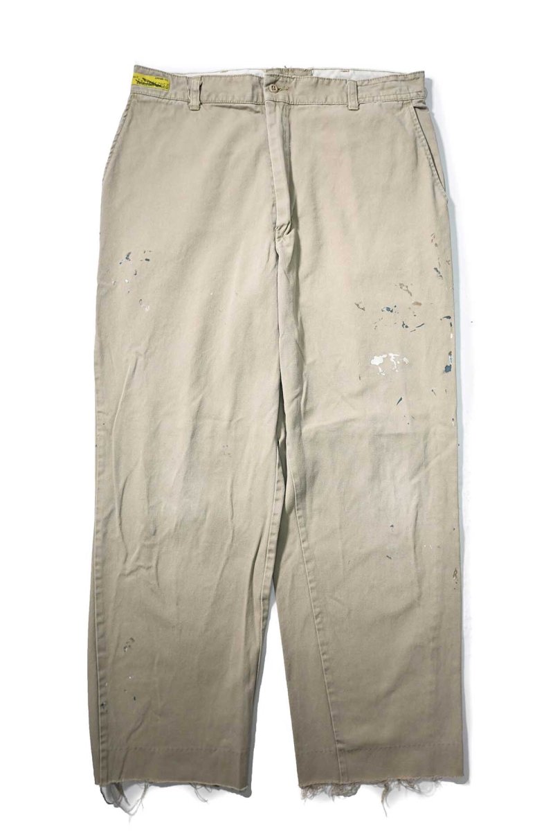 画像1: Used Red Kap Painted Work Pants Khaki (1)