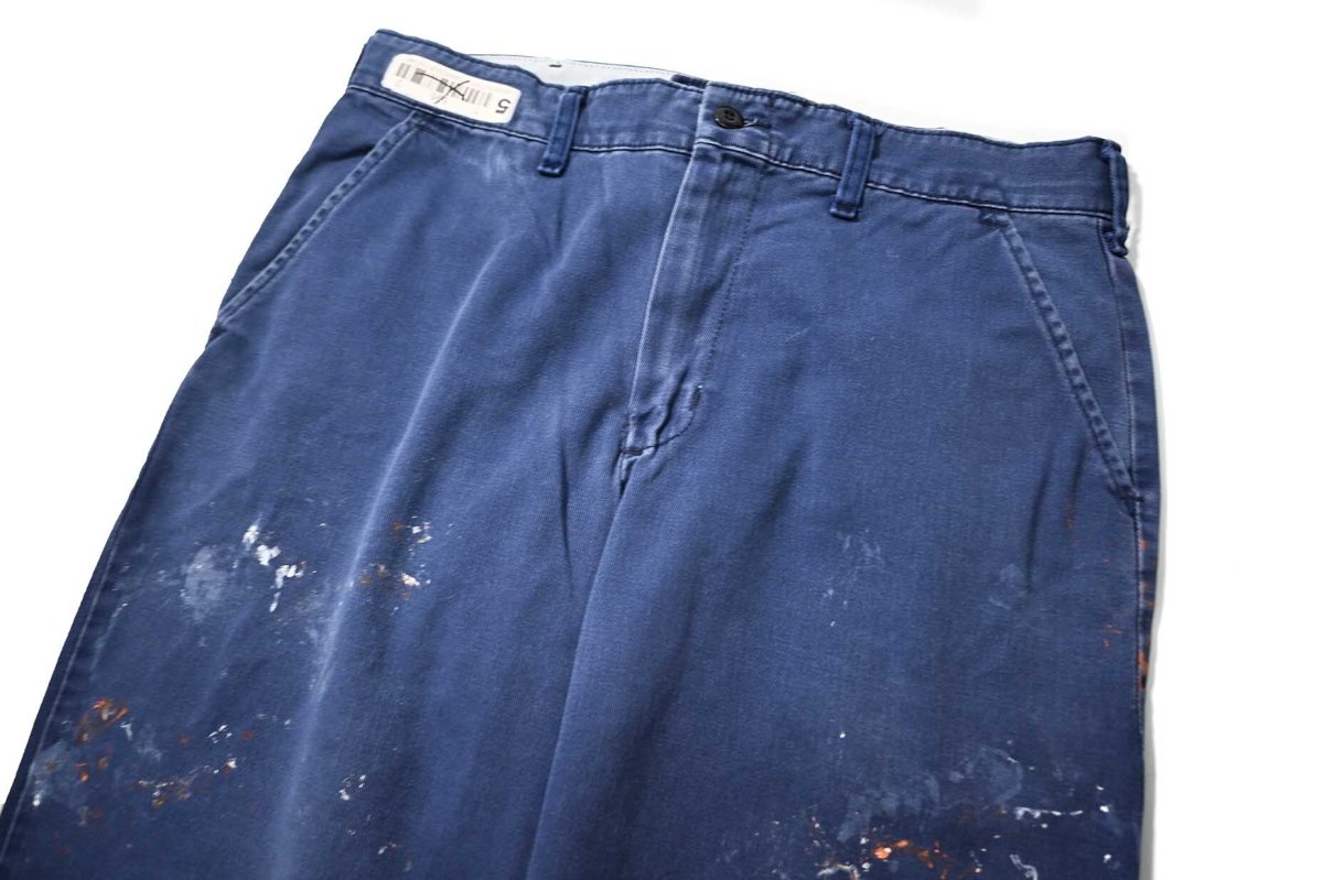 画像2: Used Red Kap Painted Work Pants Navy (2)