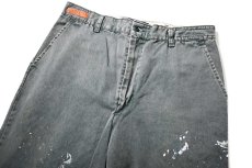画像2: Used Red Kap Painted Work Pants Green made in USA (2)