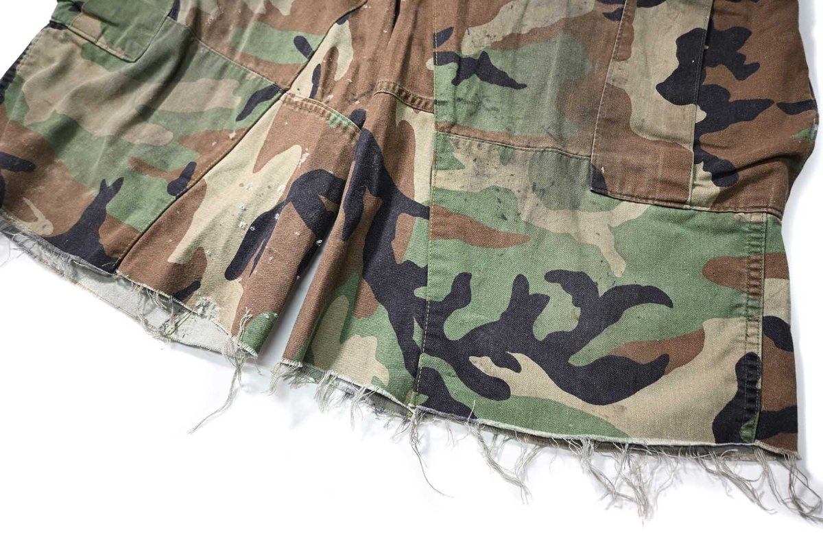 画像3: Used Us Army Customized Combat Jorts Woodland Camo (3)
