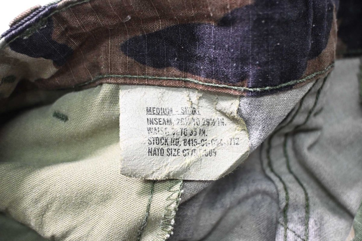 画像6: Used Us Army Customized Combat Jorts Woodland Camo (6)