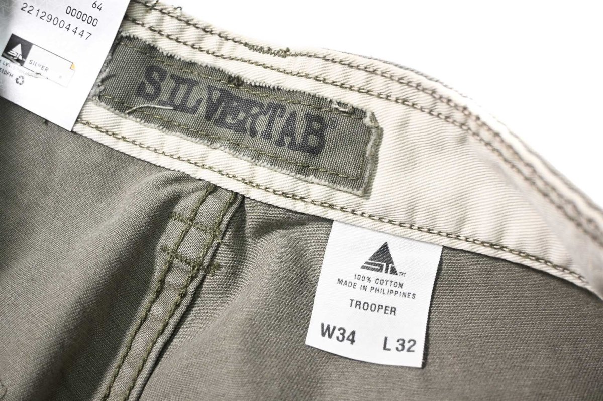 画像7: 00s Deadstock Levi's Silver Tab M47 Cargo Pants Olive リーバイス (7)