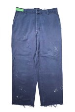 画像1: Used Red Kap Painted Work Pants Navy (1)