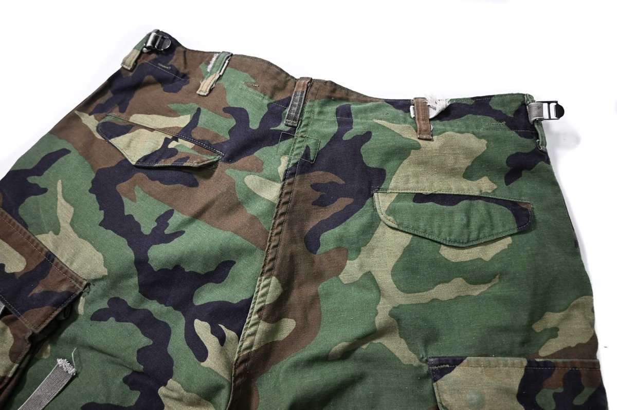 画像4: Used Us Army Customized M-65 Jorts Woodland Camo (4)