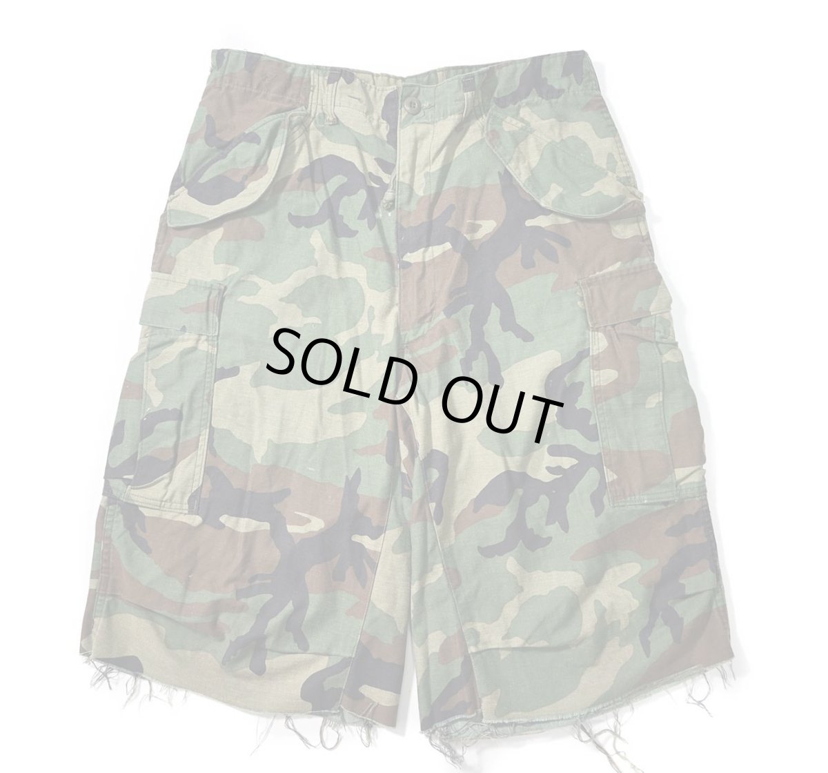 画像1: Used Us Army Customized M-65 Jorts Woodland Camo (1)