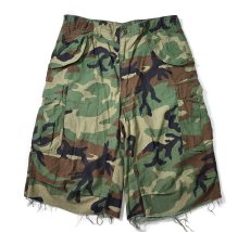 画像1: Used Us Army Customized M-65 Jorts Woodland Camo (1)