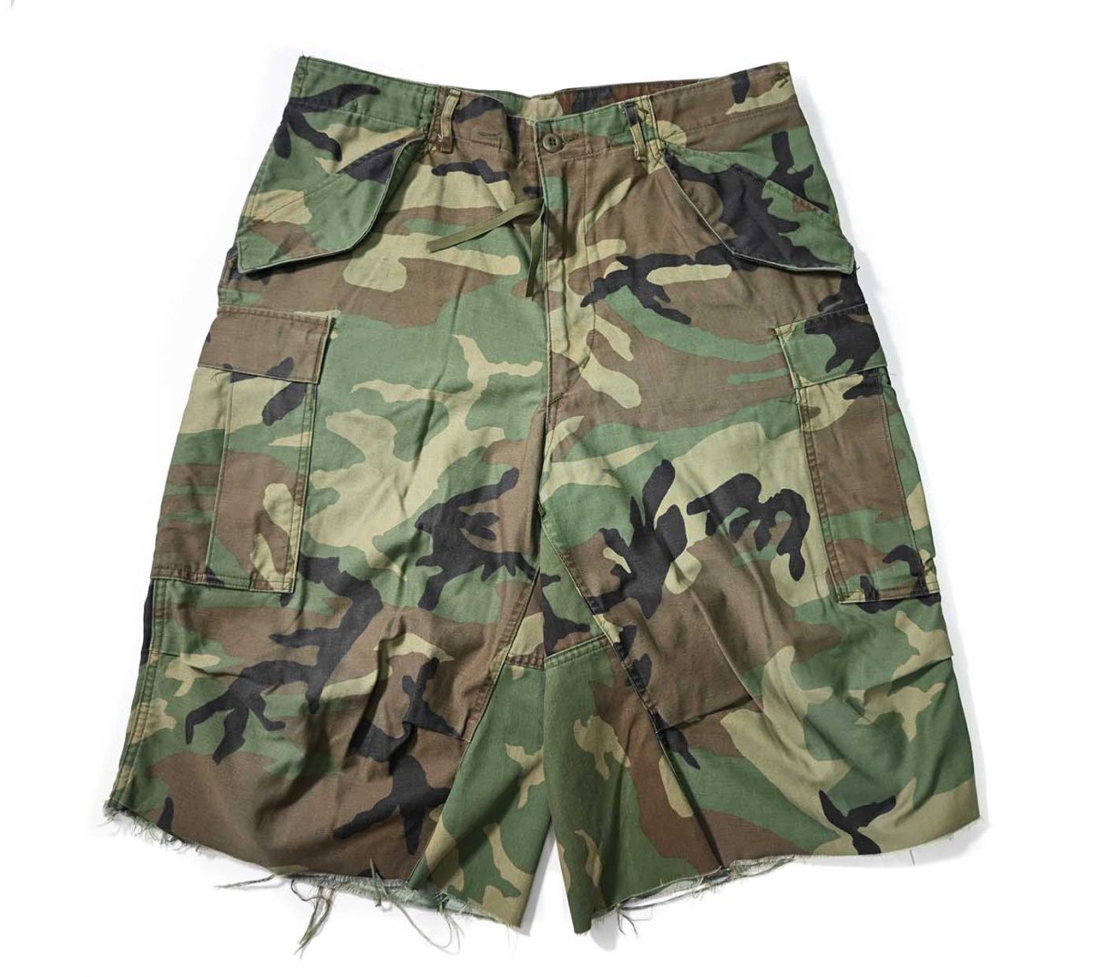 画像1: Used Us Army Customized M-65 Jorts Woodland Camo (1)
