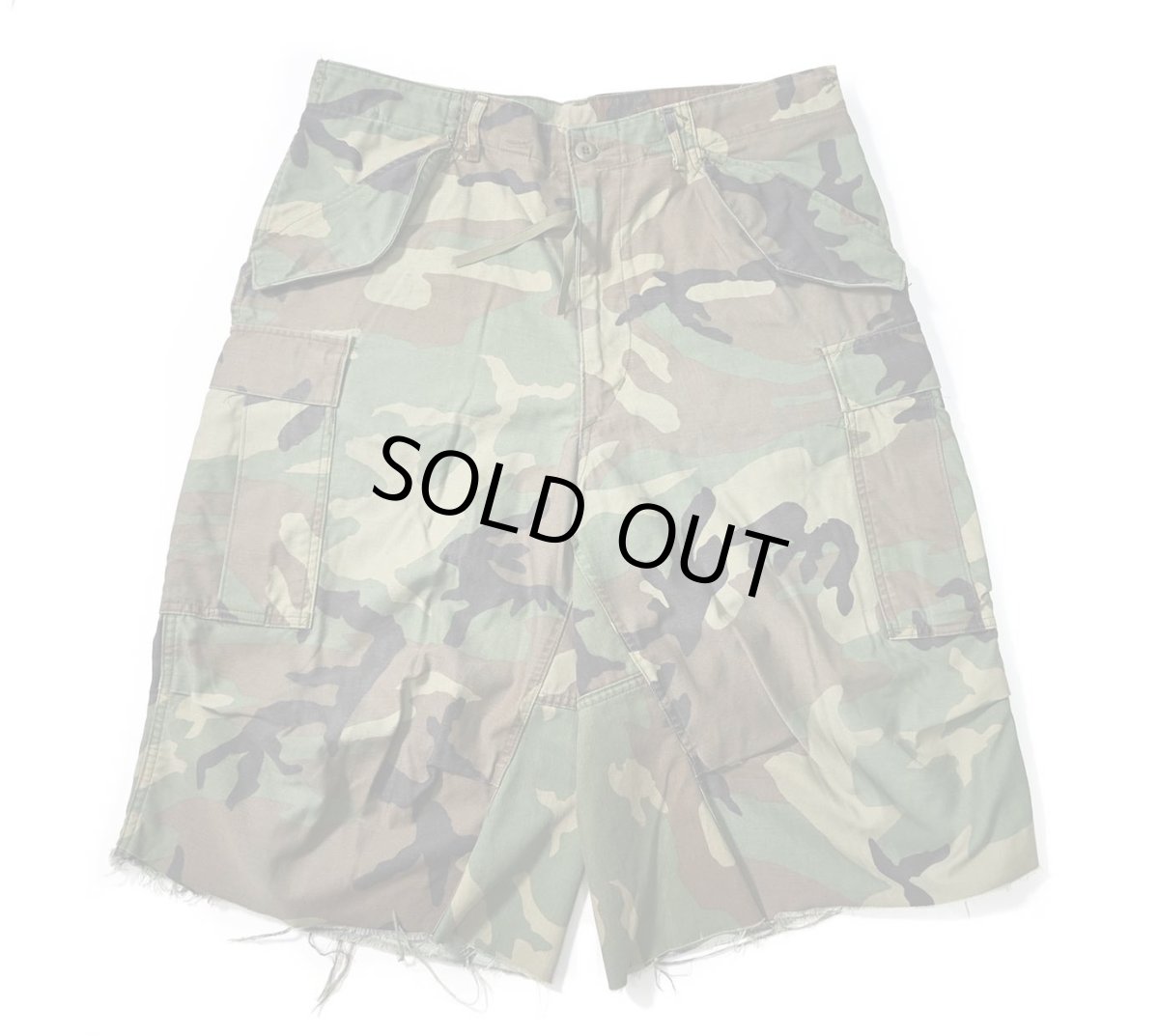 画像1: Used Us Army Customized M-65 Jorts Woodland Camo (1)