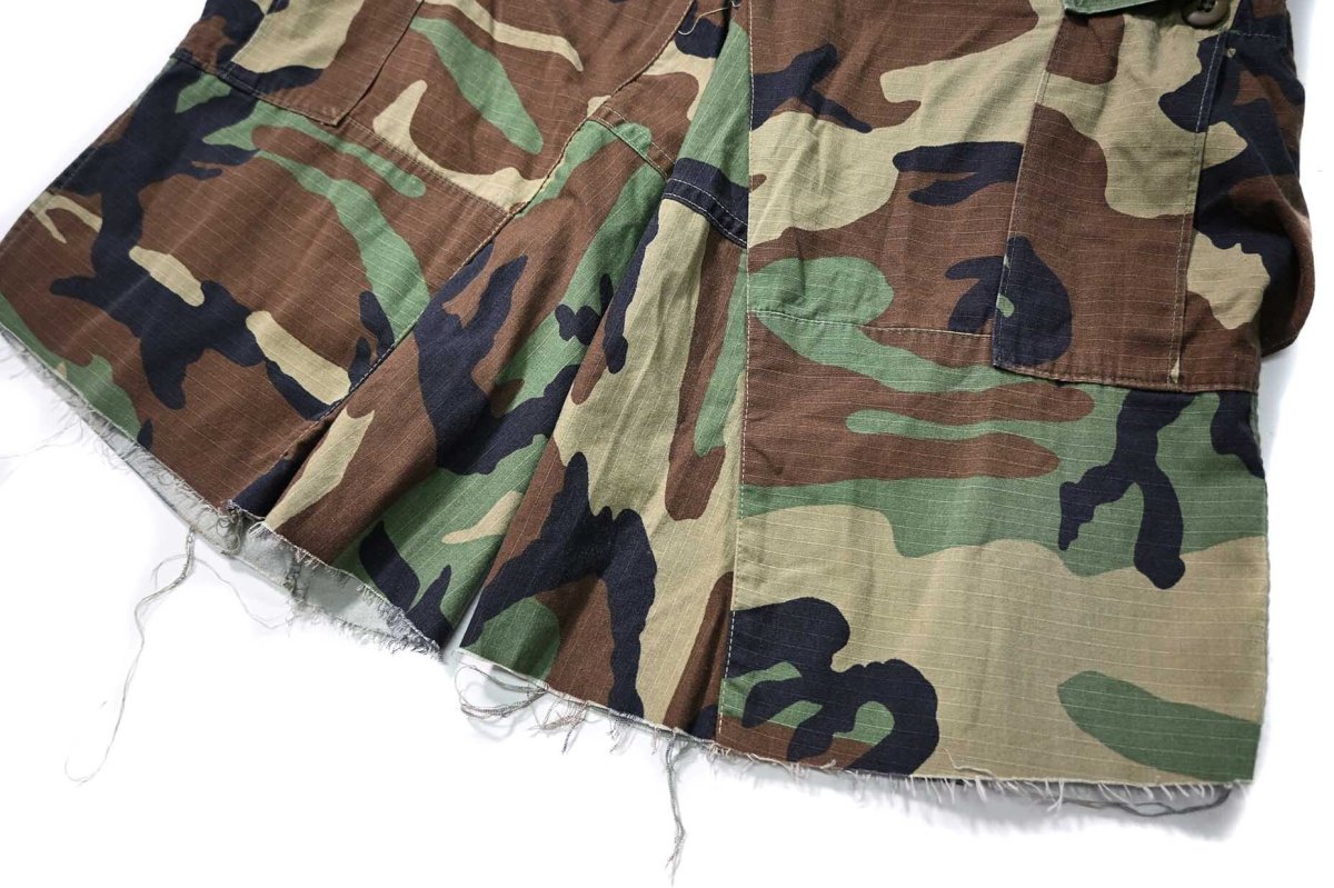 画像3: Used Us Army Customized Combat Jorts Woodland Camo (3)