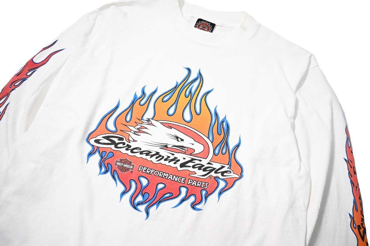 画像2: 90s Used Harley-Davidson L/S Print Tee made in USA (2)