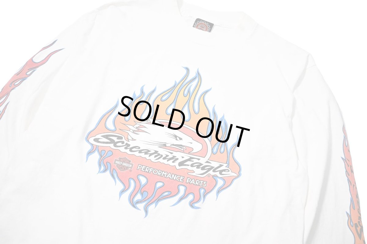 画像2: 90s Used Harley-Davidson L/S Print Tee made in USA (2)