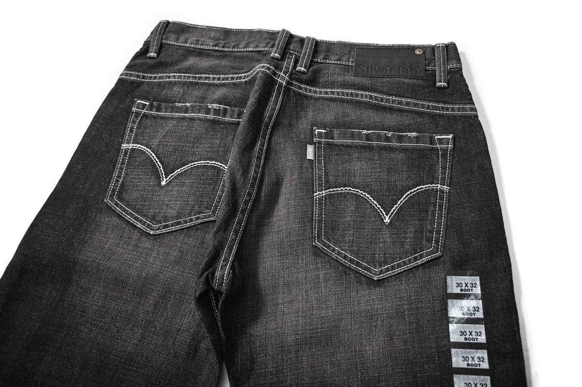 画像5: 00s Deadstock Levi's Silver Tab Boot Denim Pants Black リーバイス (5)