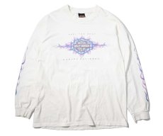 画像1: 90s Used Harley-Davidson L/S Print Tee made in USA (1)