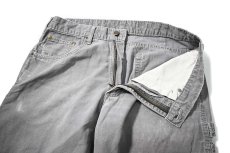 画像5: 18' Used Carhartt B159 Canvas Utility Work Pants Charcoal カーハート (5)