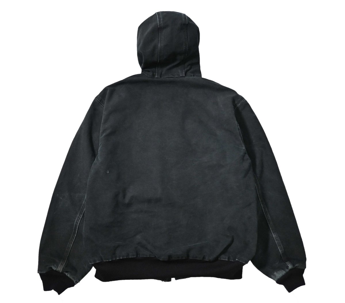 画像2: 15' Used Carhartt Duck Thermal Lined Active Jacket Black made in USA (2)