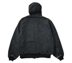 画像2: 15' Used Carhartt Duck Thermal Lined Active Jacket Black made in USA (2)