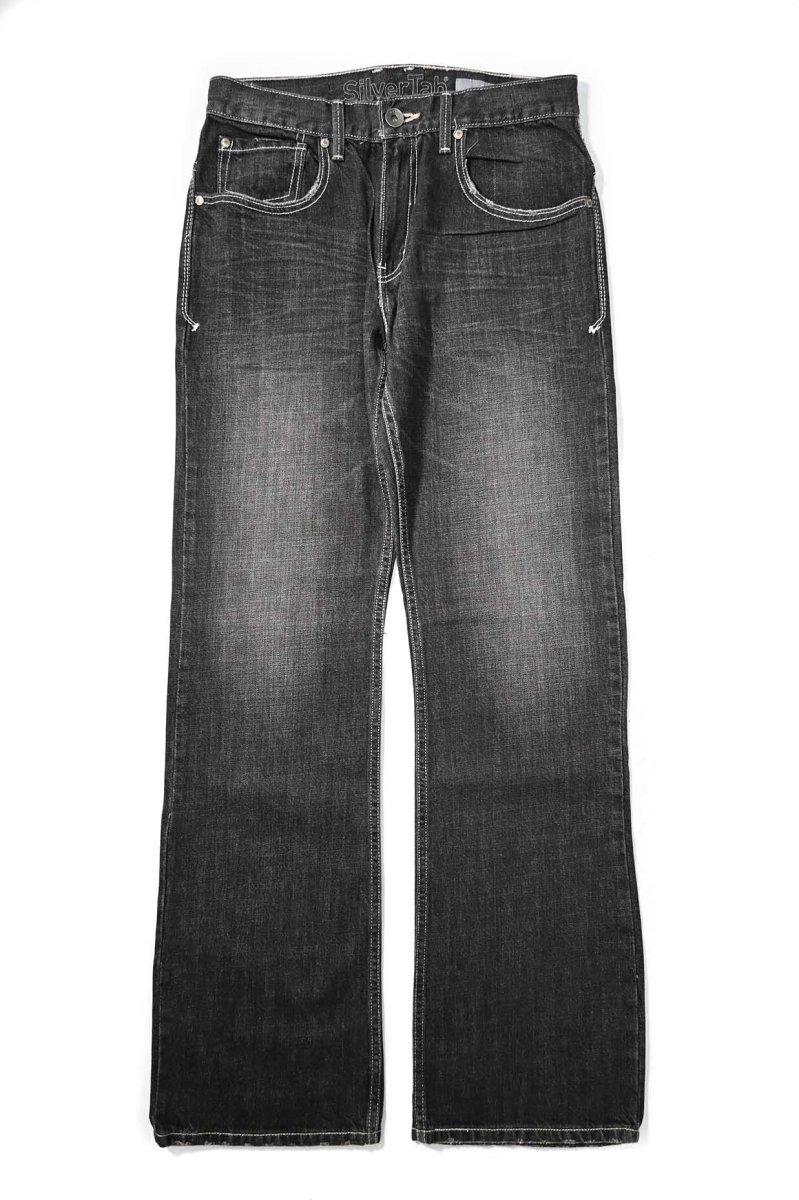 画像2: 00s Deadstock Levi's Silver Tab Boot Denim Pants Black リーバイス (2)