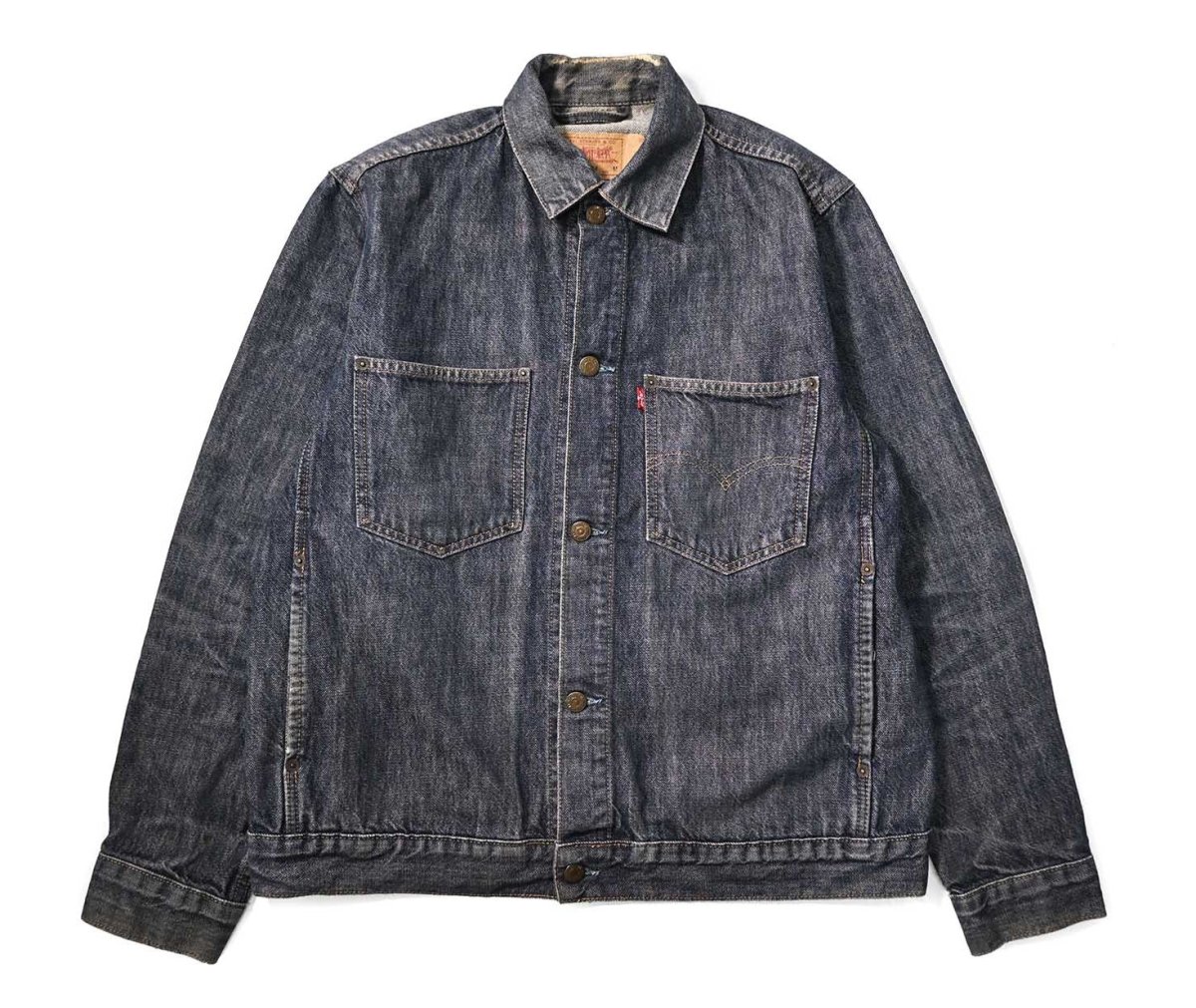 画像1: 00s Euro Levi's 70511-04 Denim Trucker Jacket (1)