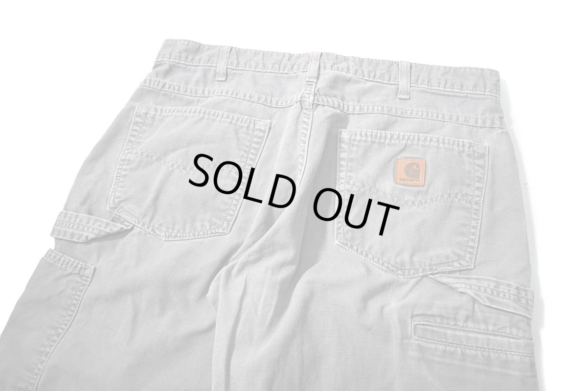 画像4: 18' Used Carhartt B159 Canvas Utility Work Pants Charcoal カーハート (4)
