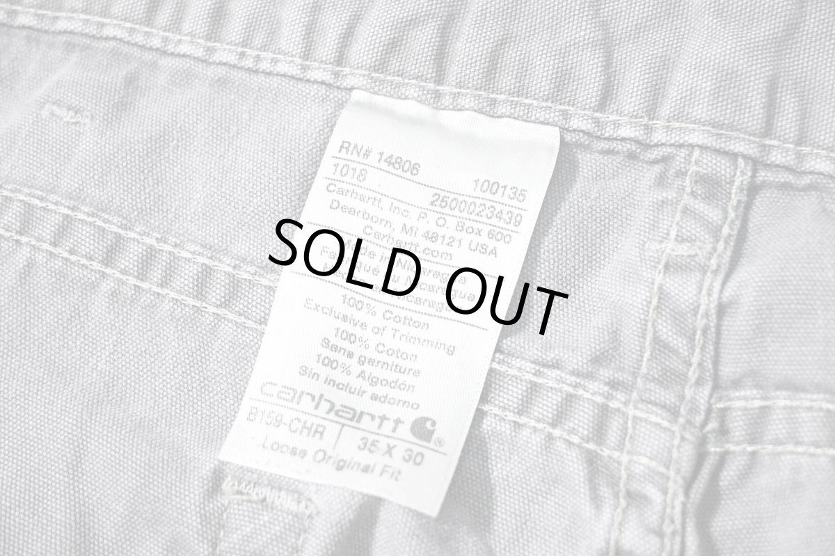 画像6: 18' Used Carhartt B159 Canvas Utility Work Pants Charcoal カーハート (6)