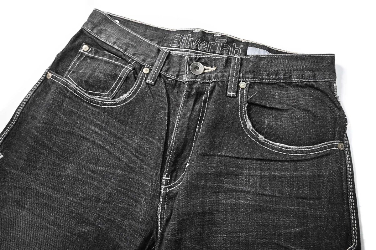 画像3: 00s Deadstock Levi's Silver Tab Boot Denim Pants Black リーバイス (3)