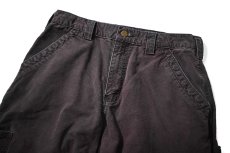 画像2: 13' Used Carhartt B151 Canvas Utility Work Pants Black カーハート (2)