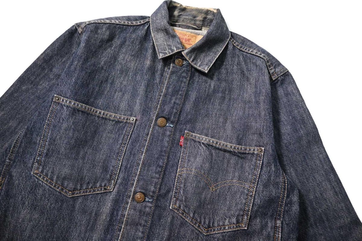 画像3: 00s Euro Levi's 70511-04 Denim Trucker Jacket (3)