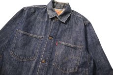 画像3: 00s Euro Levi's 70511-04 Denim Trucker Jacket (3)