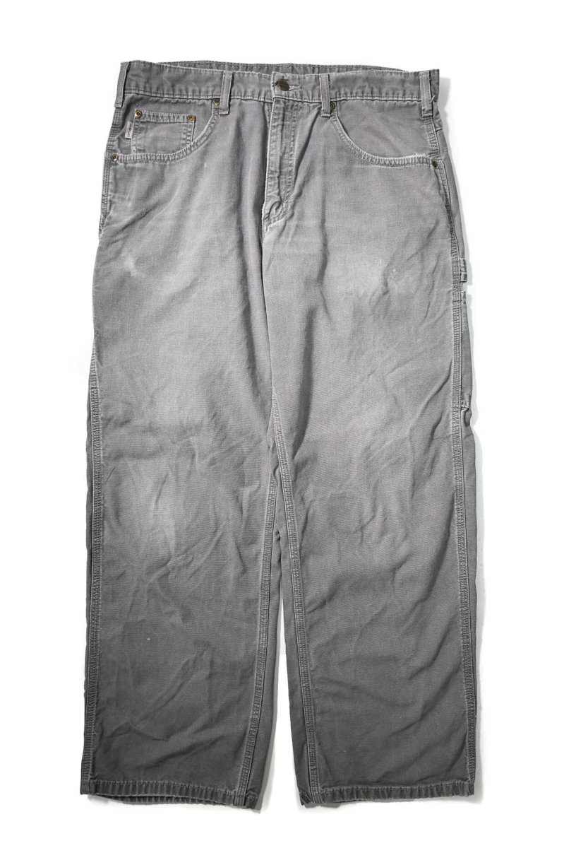 画像1: 18' Used Carhartt B159 Canvas Utility Work Pants Charcoal カーハート (1)