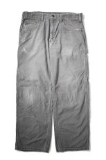 画像1: 18' Used Carhartt B159 Canvas Utility Work Pants Charcoal カーハート (1)