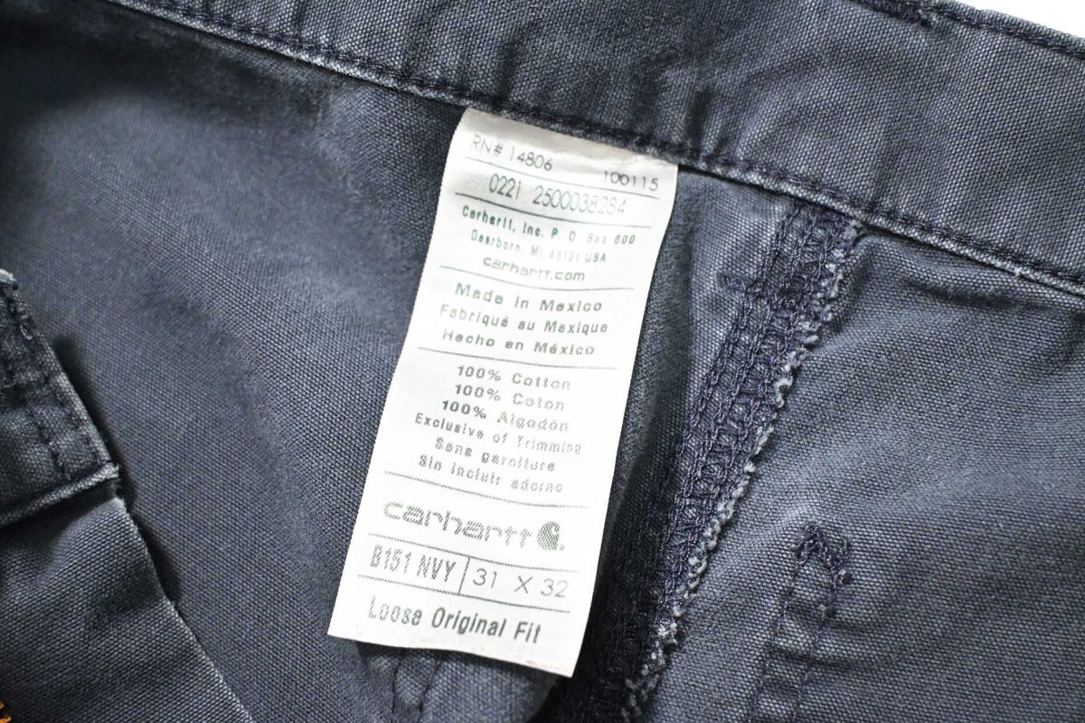 画像7: 21' Used Carhartt B151 Canvas Utility Work Pants Navy カーハート (7)