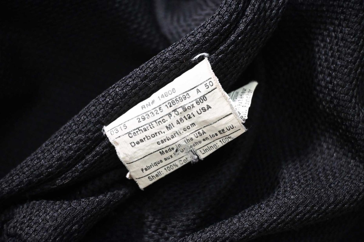 画像8: 15' Used Carhartt Duck Thermal Lined Active Jacket Black made in USA (8)