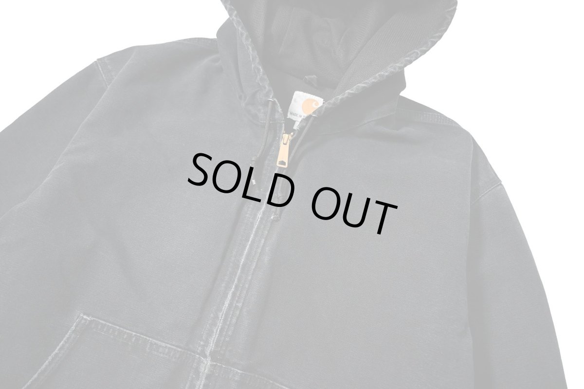 画像3: 15' Used Carhartt Duck Thermal Lined Active Jacket Black made in USA (3)