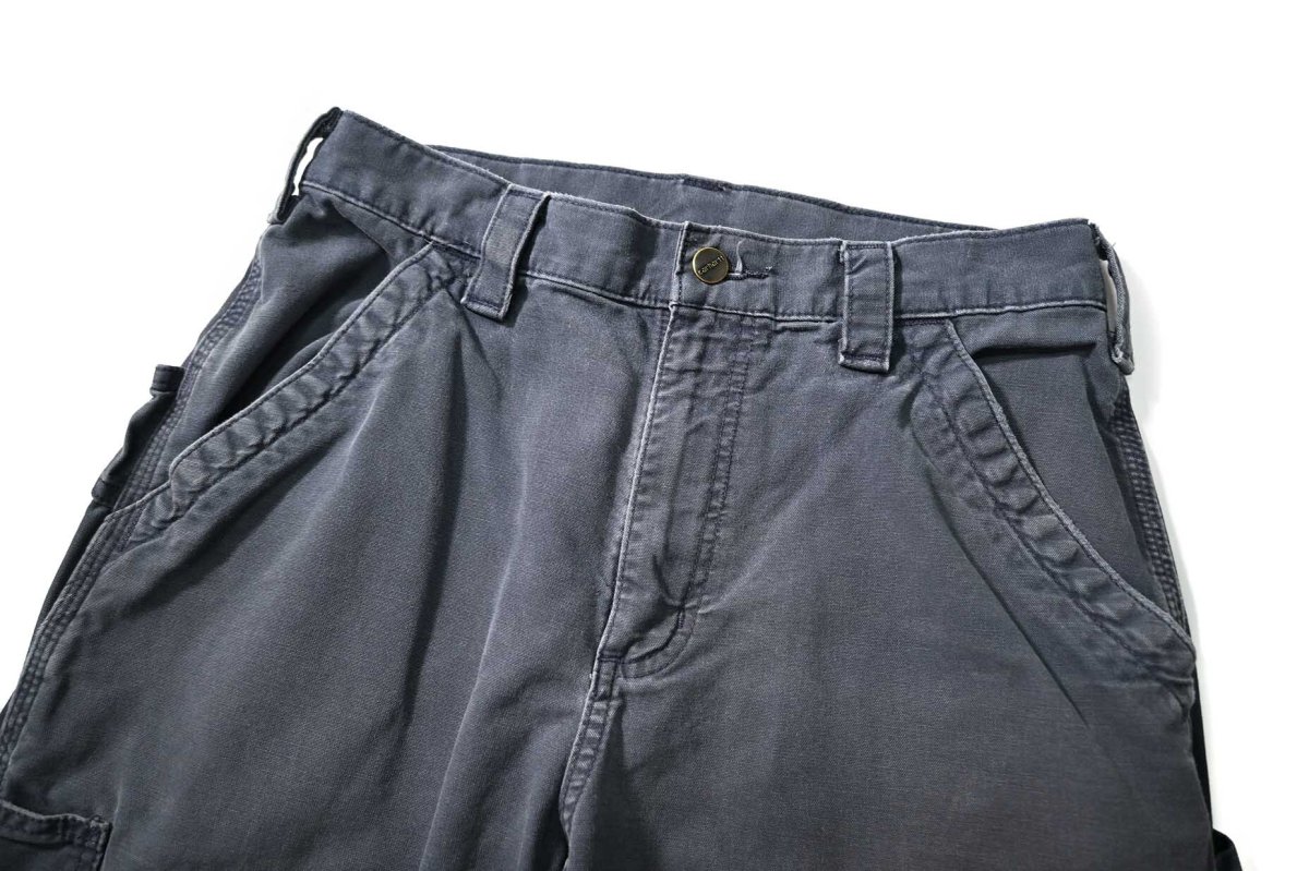 画像2: 21' Used Carhartt B151 Canvas Utility Work Pants Navy カーハート (2)