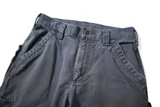 画像2: 21' Used Carhartt B151 Canvas Utility Work Pants Navy カーハート (2)