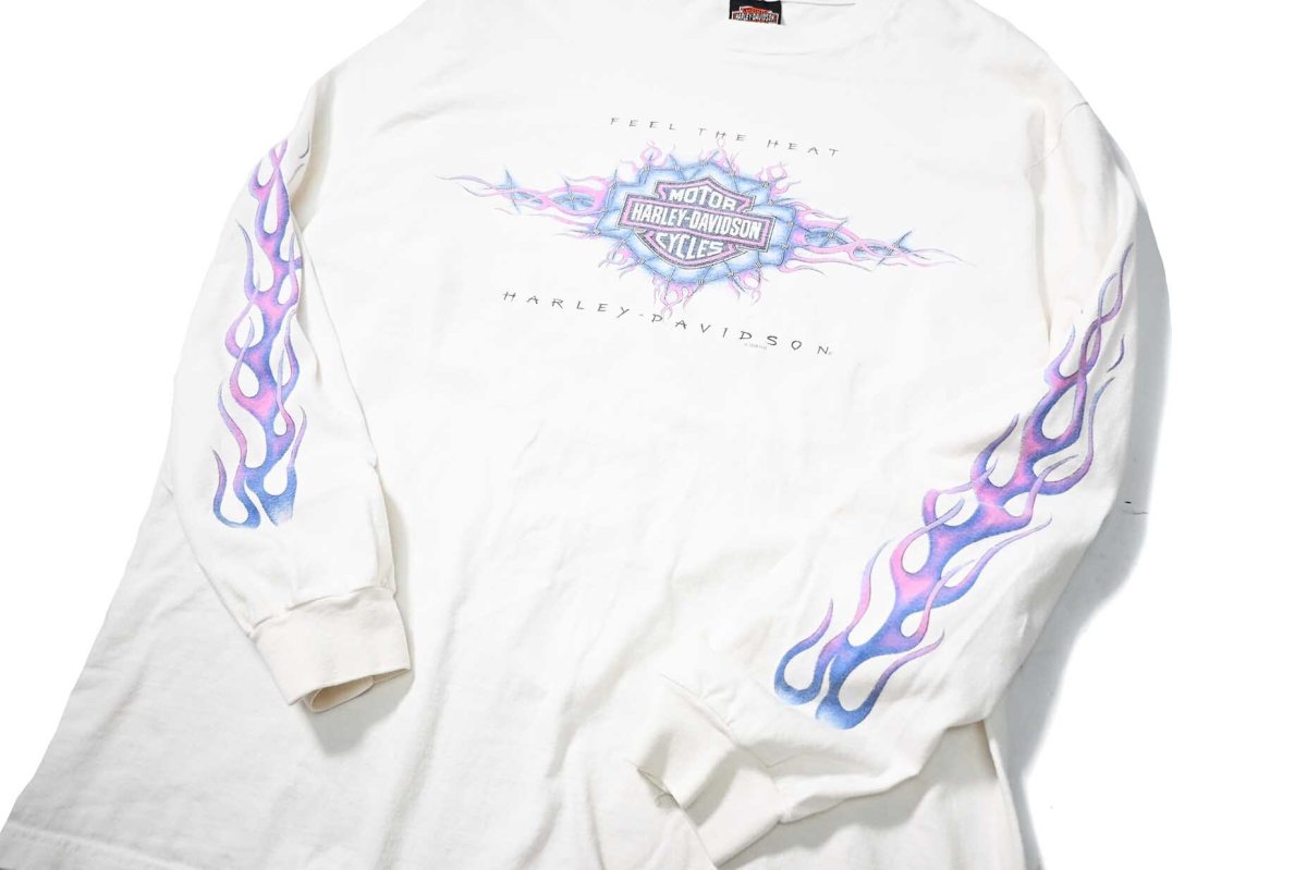 画像4: 90s Used Harley-Davidson L/S Print Tee made in USA (4)