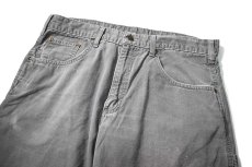 画像2: 18' Used Carhartt B159 Canvas Utility Work Pants Charcoal カーハート (2)