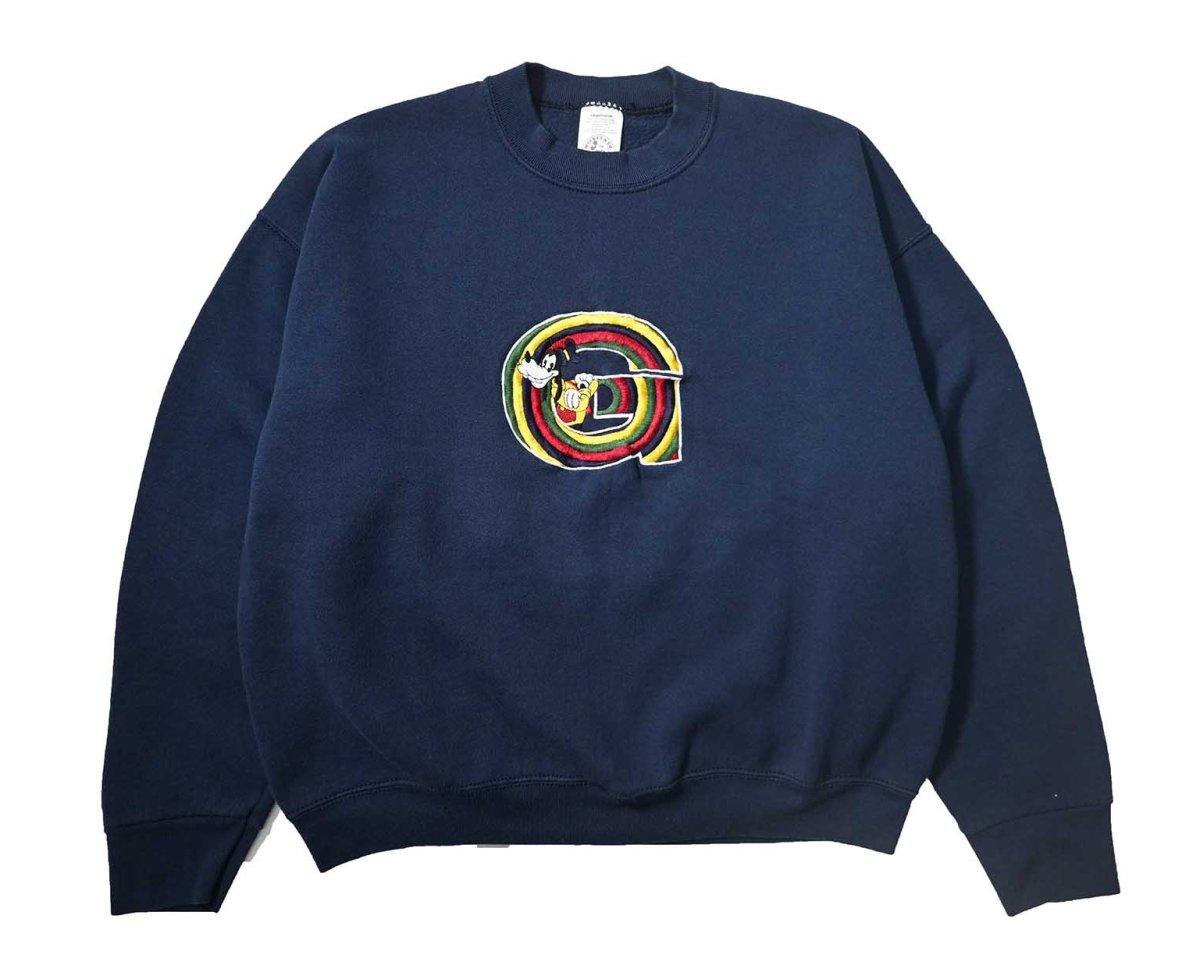 画像1: 90s Used Disney Embroidered Sweat Shirt made in USA (1)
