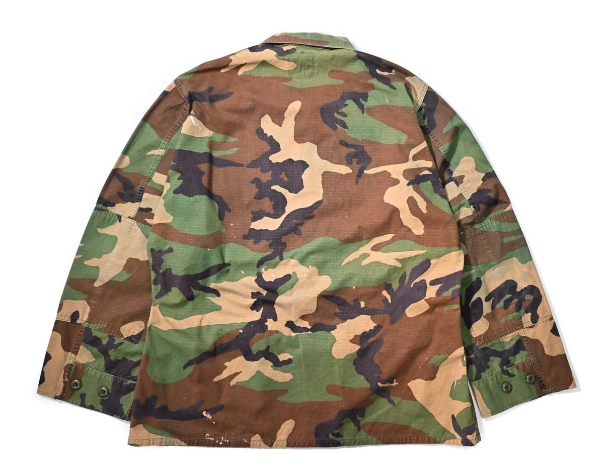 画像2: 93' Used Us Military Painted BDU Coat Woodland Camo (2)