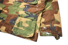 画像4: 87' Used Us Military Painted BDU Coat Woodland Camo (4)