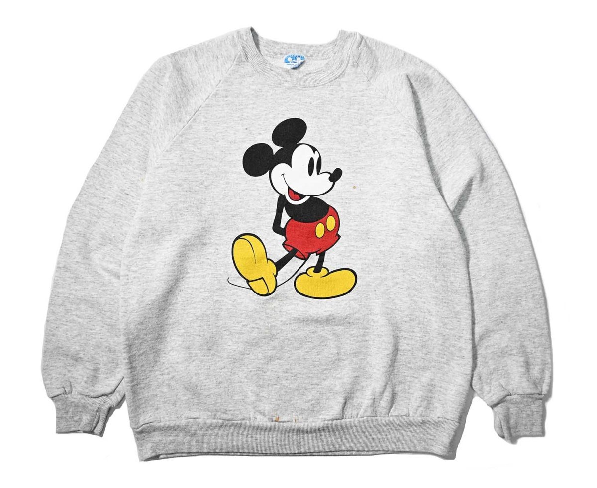 画像1: 80-90s Used Disney Raglan Sleeve Sweat Shirt made in USA (1)